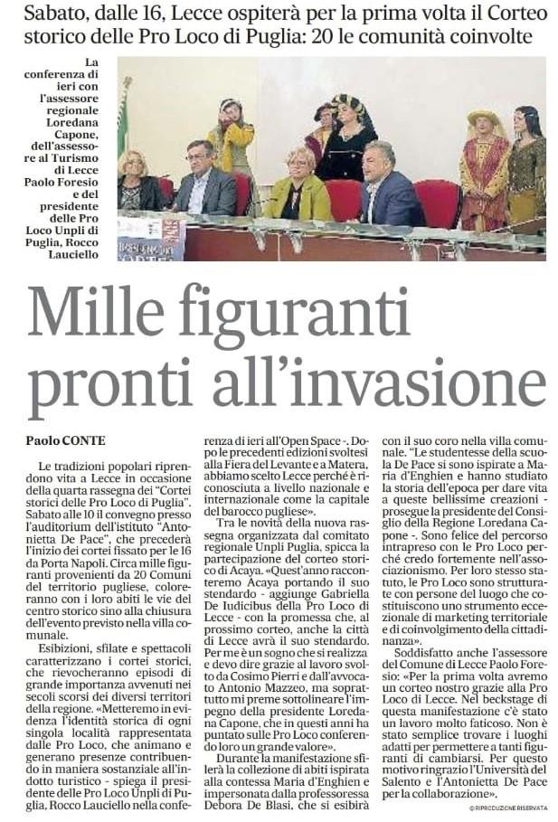 Conferenza Stampa " Cortei Storici a Lecce"