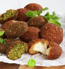 Falafel stuffed with cheese platter